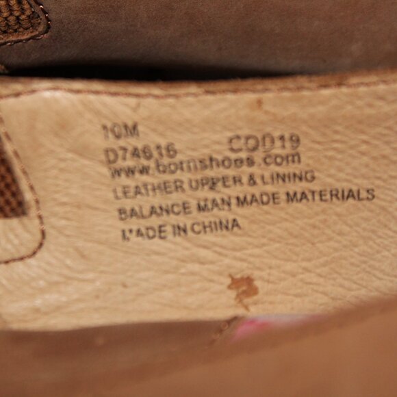 BORN Shoes Sebra Women's Leather Comfort Driving Flat Shoes Sz 10 Mules - Picture 10 of 11